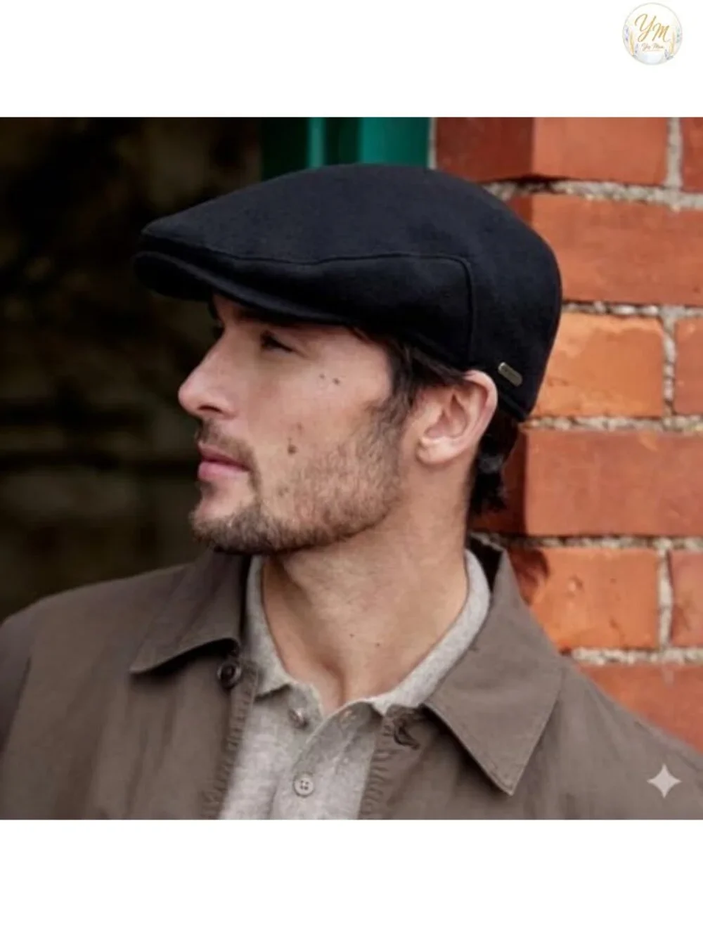 100% Irish Wool Newsboy Flat Cap for Men Winter